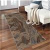 Siunwdiy Tappeto Passatoia Cucina Antiscivolo Lavabile 2 Metro, Tappeto Corridoio Lungo Astratto Marrone, Tappeti Runner per Ingresso Soggiorno Camera da Letto Bagno, Tappeto Moderno Geometrico 50x200 cm