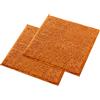 WohnDirect Set di 2 tappetini da bagno, colore arancione, 45 x 45 cm, antiscivolo e lavabile, tappetino da bagno, tappetino per WC