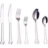 LAIKAIEU Set Di Posate in Acciaio Inossidabile, Maniglia Della Chiave Inglese Classico Durevole, Cucchiaio Forchetta Coltello Bistecca Per Casa, Hotel, Ristorante, Feste (6pcs)