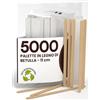 Baciato Caffè 5000 Palette Lunghe per Caffè e Cappuccino Monouso in Legno di Betulla da 11cm - Imbustate Singolarmente, Biodegradabili e Compostabili, Resistenti al Calore per Mescolare Caffè e Bevande