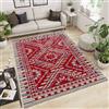 By Suardi Tappeto Velour Antiscivolo Dis. KENYA col. Rosso Ideale per Ingresso Soggiorno Camera (175x240cm)