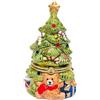EHJRE Scatola portagioie con albero di Natale, decorazione natalizia, opera d'arte, portaoggetti decorativo per ufficio, camera da letto, libreria, Verde