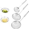 Generic Set di 3 colini da cucina a forma di ragno con manico lungo, in acciaio inox, per cucinare, da 41 cm a 45 cm
