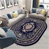 LONGSAO Home Tappeto Moderno Lussuoso Tappeto Camera da Letto Tappeti Salotto Pelo Corto Antiscivolo Tappeti Stile etnico floreale retrò blu e giallo 100 x 200 cm