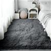 HONQGAO Tappeti per Soggiorno 60 x 200 cm Antiscivolo Pelo Lungo Tappeti Facile da Pulire per Cameretta, Soggiorno, Sala, Scendiletto, Grigio Scuro