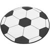 Alipis Tappeto Rotondo a Tema Calcio per Camera e Sotto Sedia da Computer, in Poliestere Lavabile Cuscino Confortevole, Decorazione per Bambini