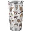 FJAUOQ Tumbler Kangaroo Koala Turtle Bird Insulated Coffee Cup Driver Beverage Container Office Travel Mug with Straw and Lid 20oz Back to School Gift