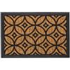 VIRSUS Zerbino in Fibra di Cocco Naturale e Gomma 2914, Misura 60x40 cm, Tappeto d'ingresso Antiscivolo, Asciugapassi con Bordino, Spessore 1 cm, Tappetino fuori porta (Decoro Cerchi)