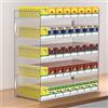 ZYLDDS Porta sigarette da parete a 2-7 ripiani, organizer rettangolare per sigarette da parete/da banco, espositore per spingi sigarette automatico,32x27x20cm
