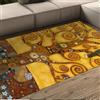 AAFUOO Tappeto stile Gustav Klimt, 100 x 200 cm, con retro in gomma antiscivolo, motivo albero della vita, vintage, lavabile, per soggiorno, camera da letto, corridoio, sala da pranzo, ufficio