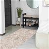 Mazovia Tappeto per Corridoio - Passatoia Corridoio Moderne - Motivo Astratto - Tappeto a pelo Corto per Ingresso, Salotto - Certificato Oeko-Tex - Tappeto Beige Crema con Oro 70x225 cm