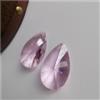 ZTBH 2 pezzi 38 mm di cristallo colorato a forma di pera con prisma a sospensione, lampada a sospensione, lampadario, decorazione sospesa(Pink)