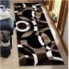 BORKOY Tappeto Passatoia Corridoio Antiscivolo Lavabile, Marrone e Nero, Tappeto Cucina Pelo Corto Geometrico, Runner 2 metri per Soggiorno, Camera da Letto, Ingresso, Bagno,50x200cm