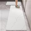 DOTBUY-SHOP Tappeto Cucina in Diatomite, 3D Stampa su Marmo Passatoia Cucina Antiscivolo, Tappeti Runner Lavabile Assorbimento, Tappetino per Ingresso Bagno Camera da Letto (Bianco 5,50x120cm)