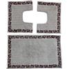 HOME ZEN HOUSEHOLD LINEN Set di tappeti da bagno LOUISE, 3 pezzi, 100% cotone idrofilo superassorbente, 1 tappetino 47x78 cm + 2 tappetini 47x38 cm scendi bidet e scendi water (BEIGE)