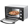 STEINBORG Mini forno da 25 litri, forno per pizza, 3 in 1, teglia per briciole, calore superiore/inferiore, convezione, 60 minuti, timer, 1.600 Watt