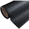 emmevi Rotolo Passatoia Copri Pavimento Gomma Pvc Ruvida Antiscivolo Tappeto Lamiera Isolante Nera 100x200 cm