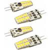 A2ZWORLD 4 Pezzi Lampadina LED G4 12V 24V DC, 3W 300LM, Bianco Freddo 6000K, 20 SMD 2835, Illuminazione a 360°, Forma Cilindrica in Silicone, Ultra Compatta 28×13×9mm, per Camper, Barche, Faretti e Mobili