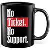 Pagma Druck IT Tazza da caffè con amministratore di sistema informatico tazza da caffè divertente amministratore idea regalo no ticket no supporto scritta ufficio tazza da tè (nero)
