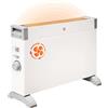 BROLLUX Riscaldamento elettrico da 2000 W con ventola OBK1, riscaldatore mobile, termoconvettore, riscaldamento a 3 livelli