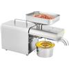 Fermoirper 750W Olio Pressa 40-240℃ Olio Pressa Elettrica Tutto Acciaio Inox Industriale Tipo Pesante Pressatrice per Arachidi, Noci, Semi di Sesamo, Semi di Lino, Semi di Girasole