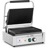 Royal Catering Piastra per Panini Toast e Bistecchiera Elettrica (Acciaio Inossidabile, Ghisa, 50-300 °C, 2200 W, Rigata)