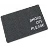 Plancholo Shoes Off Please Stripes - Zerbino per ingresso per interni ed esterni, per ingresso e interni, 40 x 60 cm, colore: grigio