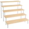 Besshepplo Scaletta in legno acrilico, scaffale da scrivania, multistrato, espositore fatto a mano (5 strati 50 cm)