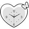 Folpus Orologio da parete a forma di cuore, design creativo, orologio da parete in acrilico senza ticchettio, decorazione per la cucina dell'ufficio