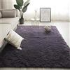 Jyswx Tappeto Peloso Salotto - Tappeti Soggiorno Moderni Grandi Dimensioni - Tappeto Lavabili Antiscivolo per Camera da letto, Grigio Viola, 50 x 120 cm