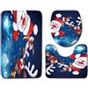 keephen Set da 3 pezzi Set di tappetini da bagno Natale Pupazzo di neve Tappeto da toilette Tappeto antiscivolo Tappeto da bagno Tappetino da bagno Tappeto da bagno per WC