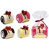 Vasara Set di 20 asciugamani con sacchetto, a forma di tronco, torta, cupcake, dettagli originali per invitati di matrimonio, regali di Comunione e compleanni dei bambini