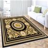 Generic Tappeti per Interni Modello Barocco Di Lusso Tappeti per Soggiorno Antiscivolo a Pelo Corto 180x240cm, Oro Tappeti Rettangolari per Camera da Tappeto Lavabile in Lavatrice