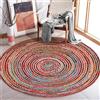 DecorAvenue Tappeto in iuta intrecciata a mano, in misto cotone e iuta ecologica, in misto chindi sostenibile, bohémien, elegante, per soggiorno, cucina, corridoio, dimensioni: 60 x 60 cm