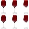 Excelsa Set di 6 Calici da Vino in Vetro Rosso, 50 cl
