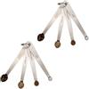BERYLER Set di 2 mini cucchiai dosatori, cucchiaini piccoli in acciaio inox per cucinare e cuocere, adatti per piccole quantità di ingredienti e spezie secchi o liquidi (1/8, 1/16, 1/32, 1/64