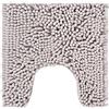 PANA® Tappeto da bagno in ciniglia con intaglio (45x45 cm) - Per WC - Microfibra ultra morbida - Antiscivolo e lavabile - Colore: Beige