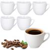 Generico Set 6 Tazzine da Caffè da 90 ml in Ceramica Bianca - Design Elegante, Ideali per Espresso, Moka, Bar e Casa, Resistenti - Lavabili in Lavastoviglie