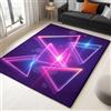 Generico Tappeto Salotto Triangolo Al Neon 180x240cm Tappeti Soggiorno Moderni Grandi Dimensioni, Tappeto Pelo Corto Interno, Tappeti Lavabili Antiscivolo per Camera da letto