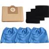 Yuanpgky Set di ricambio per sacchetti per aspirapolvere e filtro in schiuma, per aspirapolvere Einhell Wet and Dry TC-VC 1820 con 3 filtri in schiuma, 3 coperture in tessuto e 5 sacchetti per la polvere