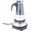 SHZICMY Caffettiera per caffè elettrico, in acciaio inox, 4 tazze, con fornello elettrico, 200 ml