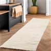 SIMPEX tappeto shaggy a pelo lungo color crema 80x150 cm molto morbido moderno tinta unita perfetto per corridoio cameretta o camera da letto atmosfera accogliente e raffinata