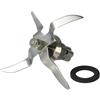 vhbw gruppo lame compatibile con Silvercrest 373607, 368071 robot da cucina - Con 4 lame in acciaio inox, incl. guarnizione ad anello