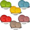 ARCA, Set 18 Piatti Coordinati Pepper in Porcellana Decorata, Servizio per 6 Persone, con Piatti Fondi, Piani e da Dessert, Moderni e Colorati, Lavabili in Lavastoviglie, Colori Assortiti