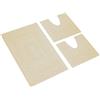 HomeLife - Set Tappeti Bagno 3 Pezzi Made in Italy, con: 1 Tappeto Bagno Assorbente (60X90) e 2 Tappetini Bagno (45X60). Tappeti Cotone Lavabili Lavatrice senza Antiscivolo, Tappeto Bagno Panna