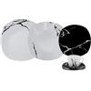 Omniacasa Servizio di Piatti in Porcellana Resistente, Set 31 Pezzi per 6 Persone, Design Marmorizzato Colore Bianco e Nero con Tazzine da Caffè, Lavabile in lavastoviglie, Idea Regalo