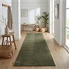 Jimri Tappeto passatoia a pelo corto, di alta qualità, per casa, ufficio, cucina, ingresso, corridoio, soggiorno, lavabile in lavatrice, tappeto antiscivolo, lavabile (Verde, 80 x 250 cm)
