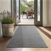 SIMPEX Tappeto Runner 80x150 cm Grigio, Pelo Corto con Effetto 3D Alto-Basso, Stile Boho Scandinavo, per Soggiorno, Camera o Esterni