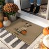 Generic Zerbino per cani di Halloween, cucciolo beige con zucca, tappeto per ingresso autunnale, decorazione per la casa, in gomma, impermeabile, antiscivolo, assorbente, per interni ed esterni, facile da