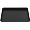 POTYYH Teglia da forno in alluminio, 60 x 40 cm, con rivestimento antiaderente, rettangolare, per famiglie, panifici e gastronomia, colore nero